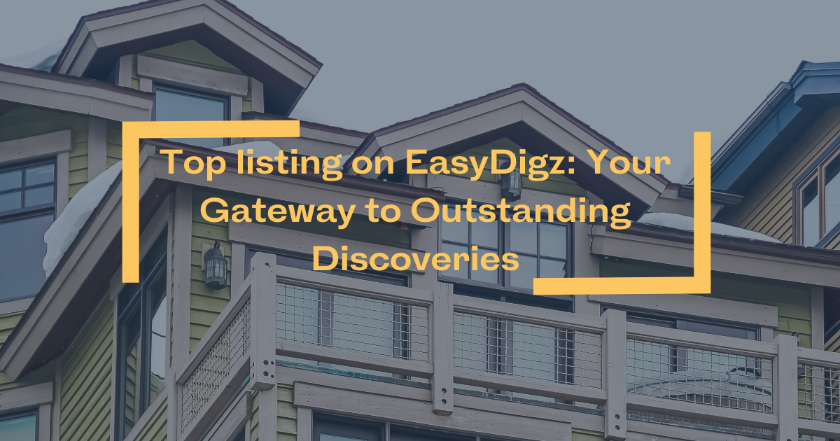 Top listing on EasyDigz: Your Gateway to Outstanding Discoveries